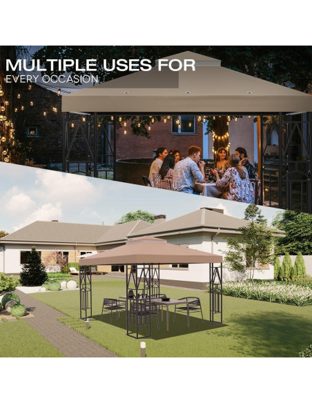 Cubierta de repuesto para gazebo Morikoro 3.05m Caqui