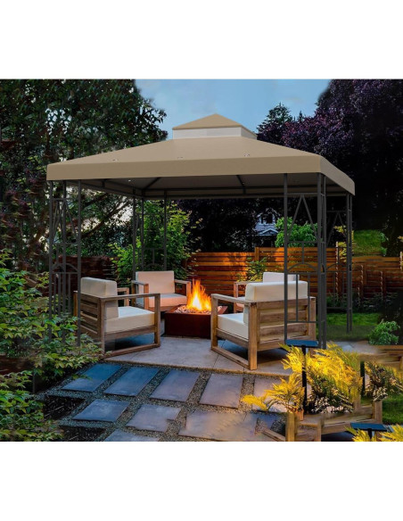 Cubierta de repuesto para gazebo Morikoro 3.05m Caqui