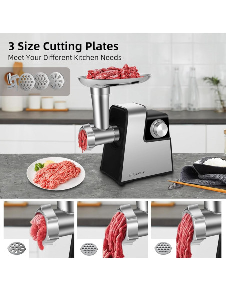 Picadora de Carne Eléctrica GELANGS 350W con Kit de Embutidos