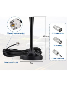 Antena FM Magnética Fuerte wlaniot para Receptores de Audio 2