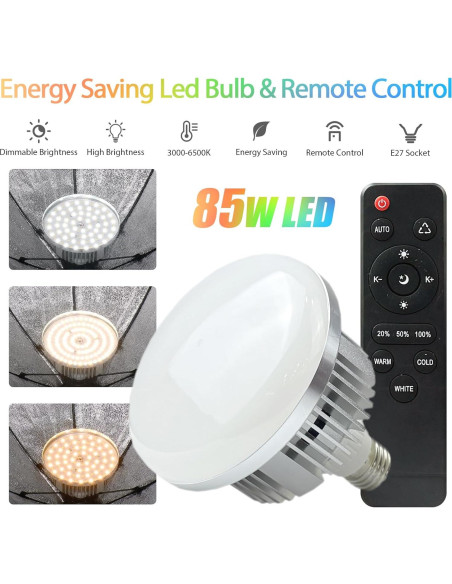 Kit de Iluminación Softbox EZLucky 50cm 85W LED Ajustable