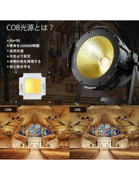 BETOPPER Focos LED 100W DMX para Escenario y Eventos