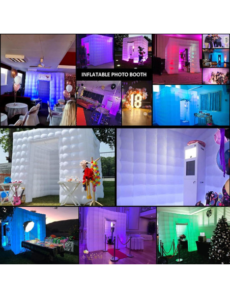 Cabina de Fotos Inflable CZGBRO 2.5x2.5m LED 16 Colores Cabina de Fotos Inflable CZGBRO 2.5x2.5m LED 16 Colores