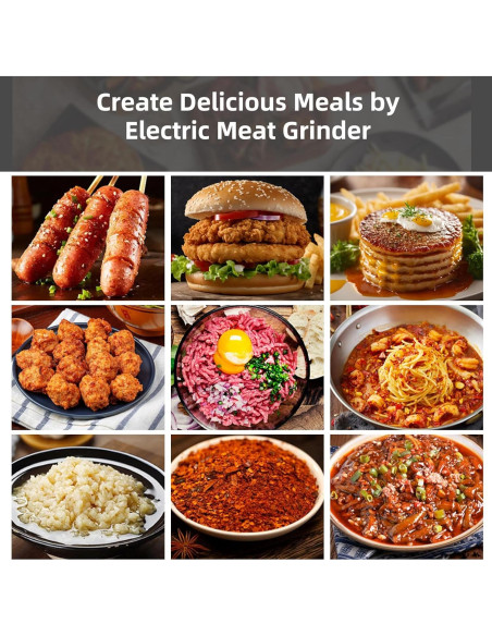 Picadora de Carne Eléctrica GELANGS 350W con Kit de Embutidos