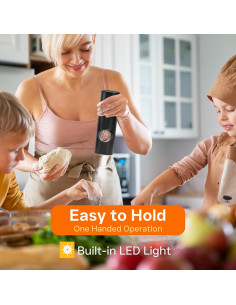 Molino Eléctrico de Sal y Pimienta M JINGMEI - Ajustable, LED 2
