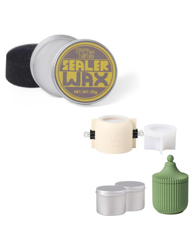 Tarro de Vela de Silicona Boowan Nicole con Cera Selladora