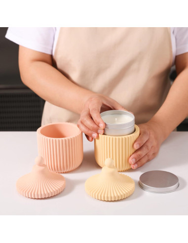 Tarro de Vela de Silicona Boowan Nicole con Cera Selladora