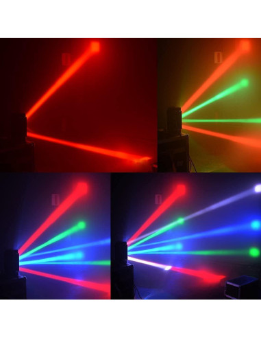 Luz DJ Cabeza Móvil Siete Estrellas 8 Rayos RGBW 4 en 1