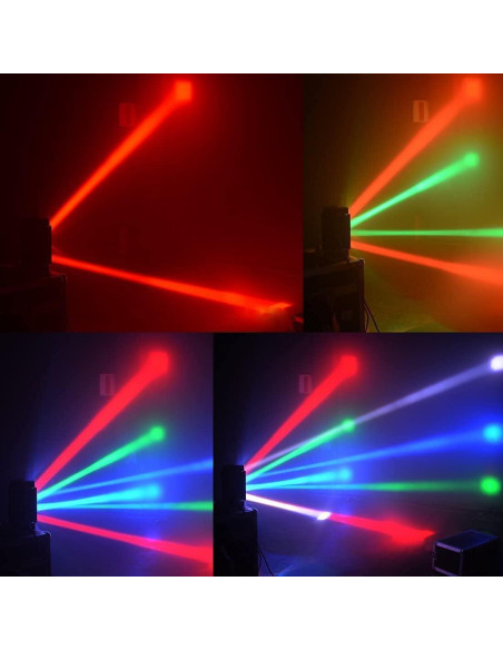 Luz DJ Cabeza Móvil Siete Estrellas 8 Rayos RGBW 4 en 1