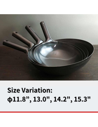 Wok UPB Japón 39 cm - Hierro Ligero para Saltear y Freír