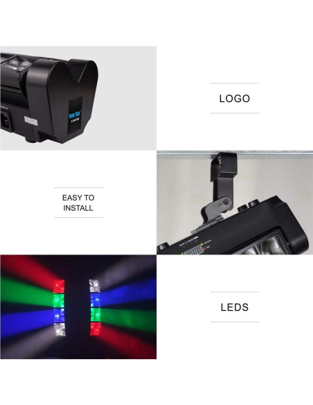 Luz DJ Cabeza Móvil Siete Estrellas 8 Rayos RGBW 4 en 1