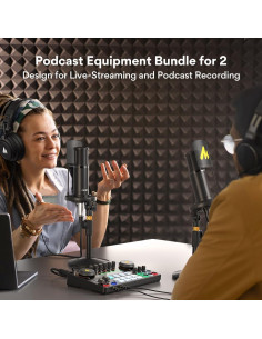 Conjunto de Podcast MAONO AME2 Duo con 2 Micrófonos 2