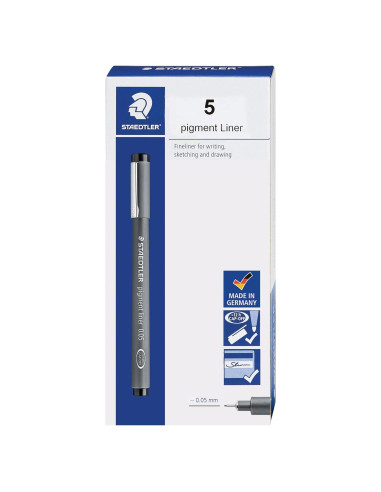 Bolígrafos Fineliner STAEDTLER 0.05mm Negro - Caja de 5