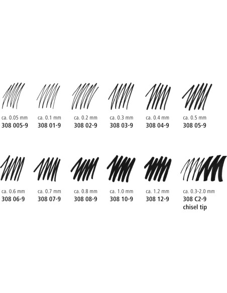 Bolígrafos Fineliner STAEDTLER 0.05mm Negro - Caja de 5