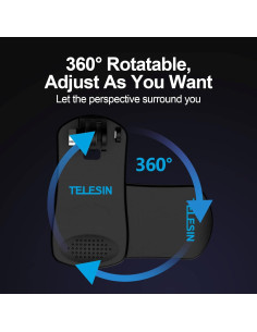 Soporte de Clip Rotacional TELESIN 360 para GoPro y Cámaras de Acción 2