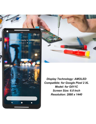 Reemplazo Pantalla LCD 6.0" Google Pixel 2 XL G011C Negro
