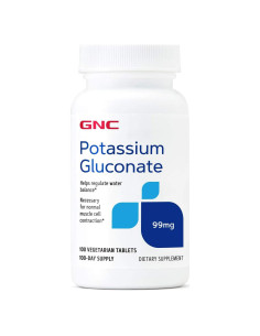 Gluconato de Potasio GNC 99mg - 100 Tabletas - Salud Muscular
