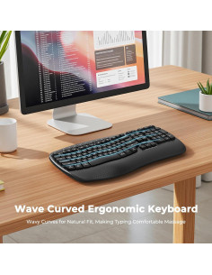 Combo Teclado y Ratón Ergonómico Inalámbrico Meetion 2