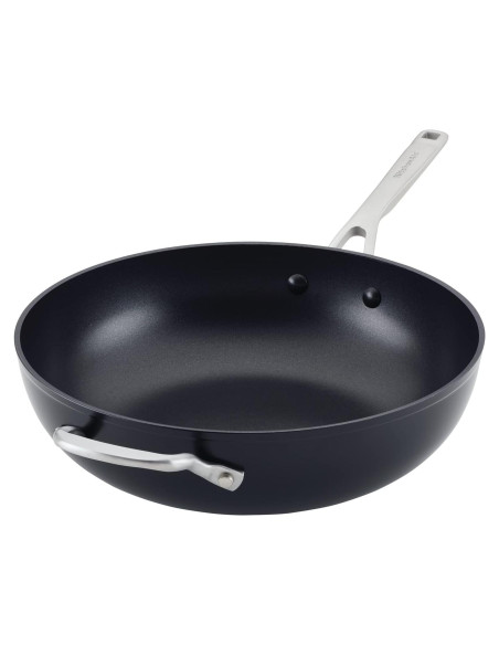 Sartén Wok Antiadherente KitchenAid 31 cm Negro Mate