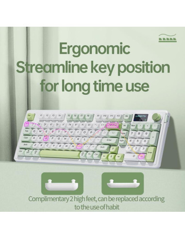 Teclado Membrana L98 Cmokifuly RGB Retroiluminado 98 Teclas Verde