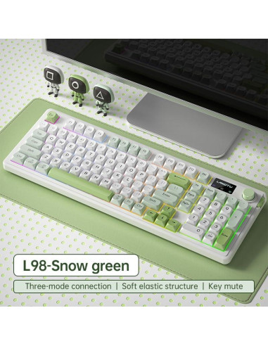 Teclado Membrana L98 Cmokifuly RGB Retroiluminado 98 Teclas Verde