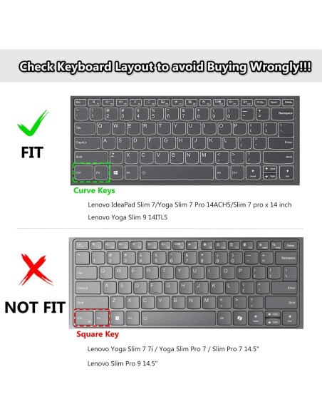 Cubierta de Teclado CASEDAO para Lenovo Ideapad S540 14" Morado