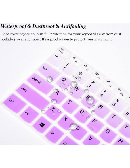 Cubierta de Teclado CASEDAO para Lenovo Ideapad S540 14" Morado