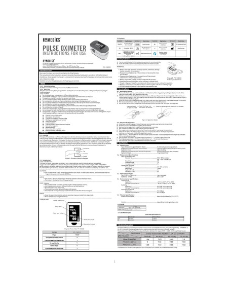 Oxímetro de Pulso HoMedics PX-132CO, Medidor de SpO2 y Pulso