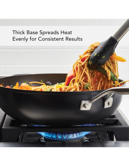 Sartén Wok Antiadherente KitchenAid 31 cm Negro Mate