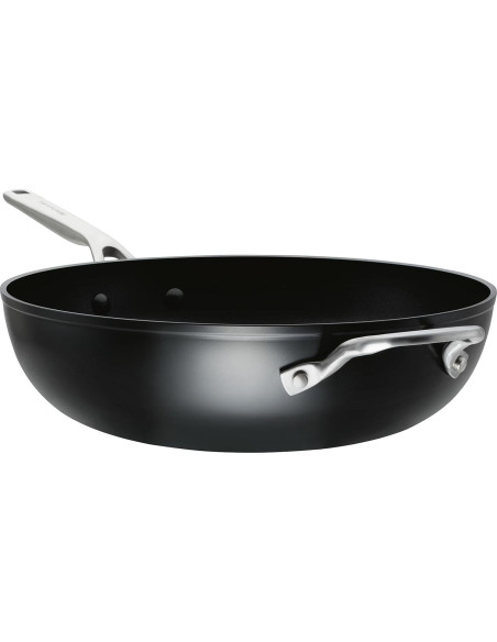 Sartén Wok Antiadherente KitchenAid 31 cm Negro Mate