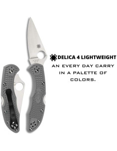 Cuchillo Plegable Spyderco Delica 4 18.1 cm Acero VG-10 Gris 2