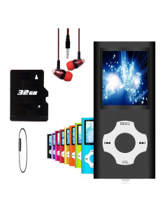 Reproductor MP3 Hotechs 32GB Pantalla LCD Radio FM Grabadora