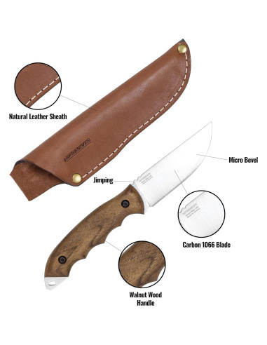 Cuchillo de Camping BPS HK4 - Acero Carbono Full Tang 225mm