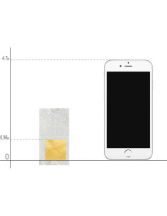 Hojas de Oro Comestible 24K YongBo, 10 Hojas 2.5cm x 2.5cm 2