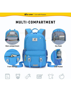 Mochila SKYSPER IKIEX 18L para Niños - Azul, Ergonómica 2