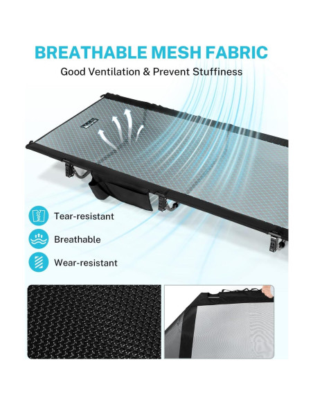 Cama de Camping Gonex Extra Ancha 80x190cm Soporta 158.76kg