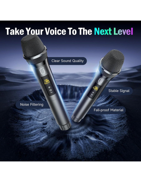 Máquina de Karaoke PPMIC Altavoz Bluetooth 3.98kg 2 Micrófonos