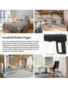 Nebulizador Desinfectante Inalámbrico Svkipibe K5 380ml 2