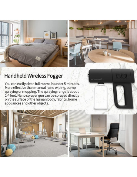 Nebulizador Desinfectante Inalámbrico Svkipibe K5 380ml