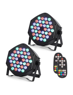 Luces Par Recargables LUNSY 36 LED RGB DMX 2 Paquete