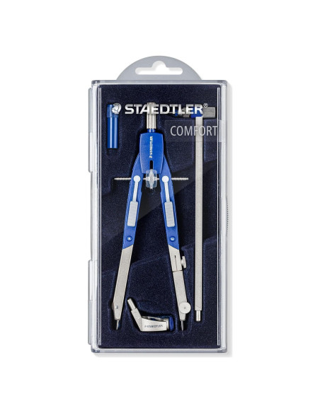 Set de Compás de Metal 4 Piezas Staedtler 552 02 Ajuste Rápido