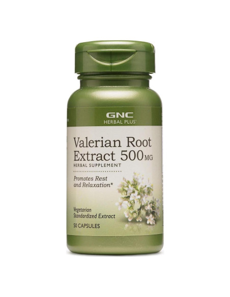 Extracto de raíz de valeriana GNC Herbal Plus 500 mg - 50 porciones