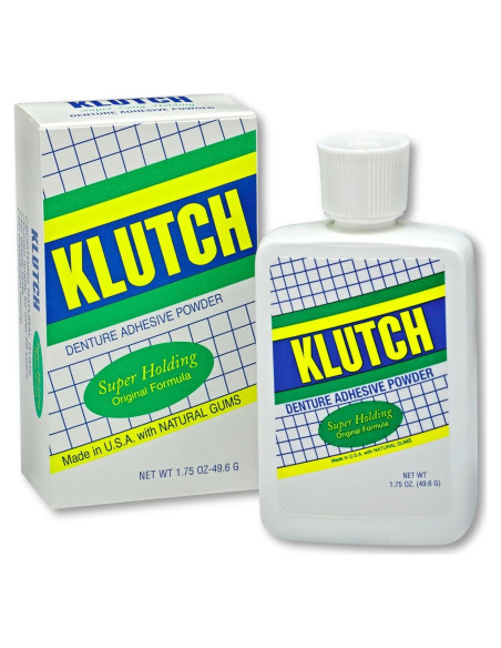 Klutch Polvo Adhesivo para Dentaduras Sin Zinc 49.6 g Klutch Polvo Adhesivo para Dentaduras Sin Zinc 49.6 g