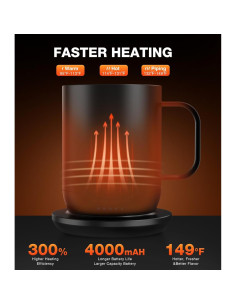 Taza de café autocalentable Kepwam 16oz - Control por APP 2