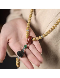 Pulsera de Semilla de Bodhi FAZOVIN 108 Perlas 68.58 cm 2