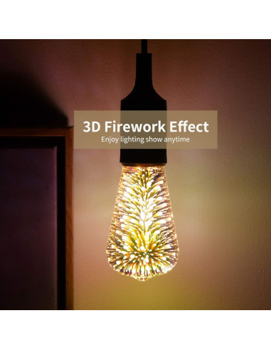 Bombilla LED 3D Porseme ST19 Decorativa 4W Luz Cálida