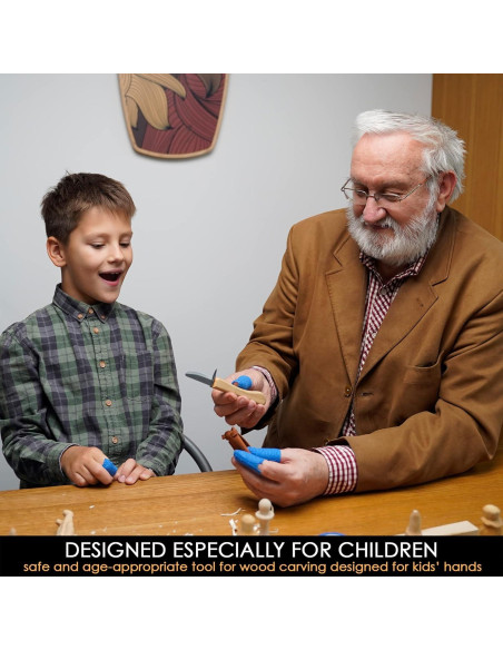 Cuchillo de Tallado BeaverCraft C1 Niños - Seguro y Ergonómico