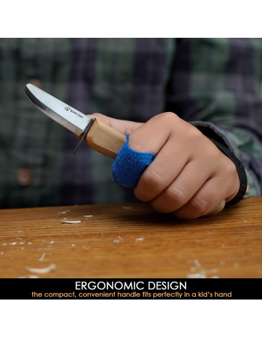 Cuchillo de Tallado BeaverCraft C1 Niños - Seguro y Ergonómico