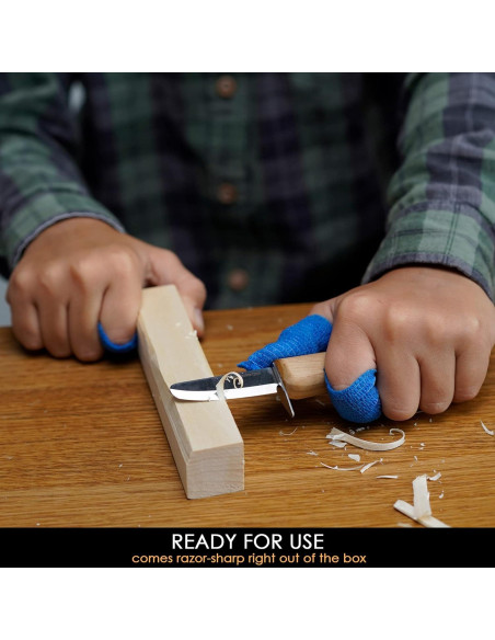 Cuchillo de Tallado BeaverCraft C1 Niños - Seguro y Ergonómico