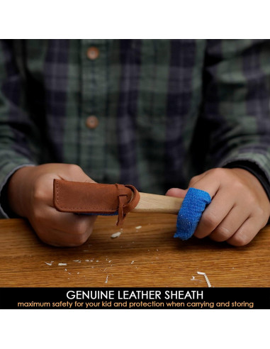 Cuchillo de Tallado BeaverCraft C1 Niños - Seguro y Ergonómico